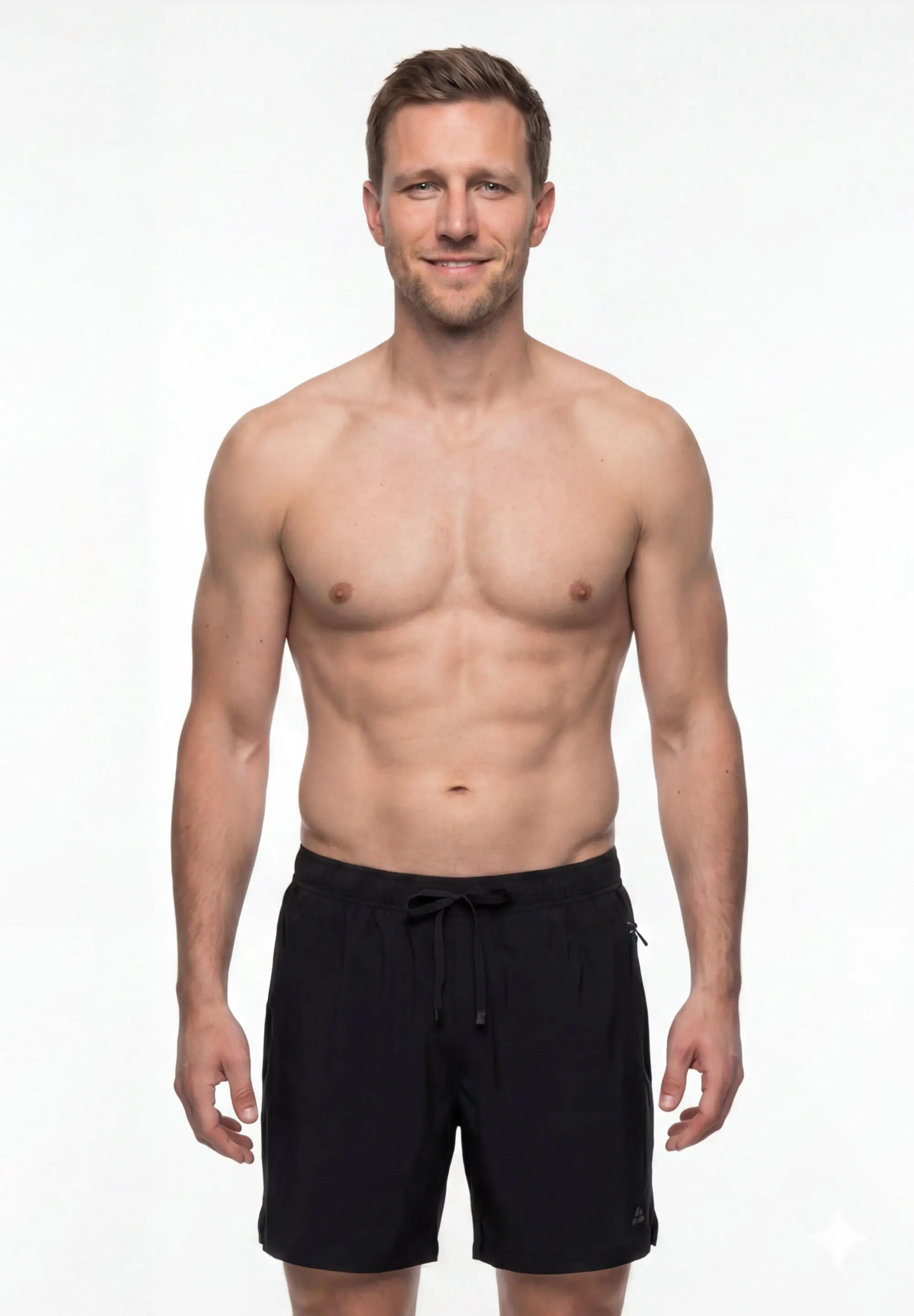 Short gym léger homme stretch 4 directions poche téléphone zippée polyester 3/5