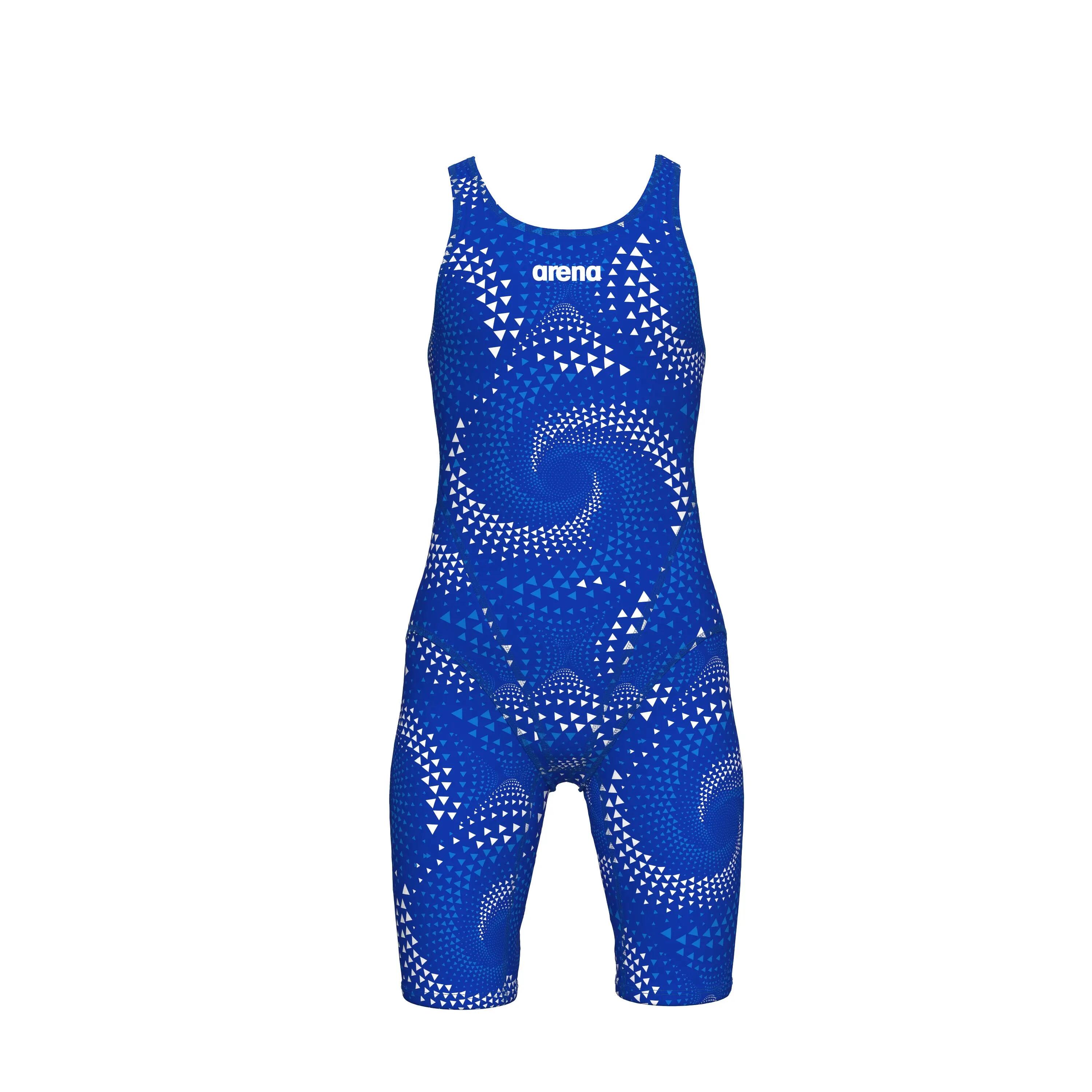Maillot de bain Arena Printed Full Body Fille Noir Team Royal 3/4