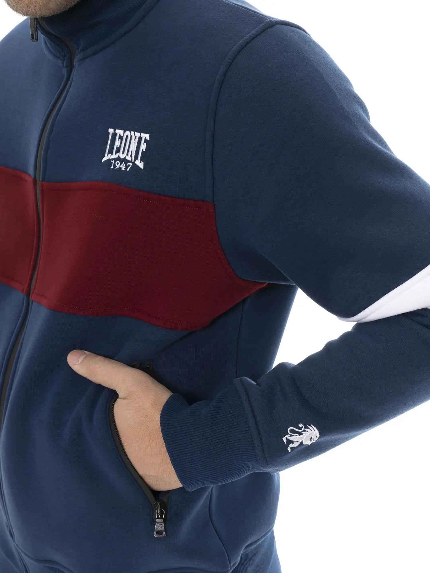 Bluza męska Leone 1947 Apparel Soft Basic ze stójką i zamkiem na zimę 3/5