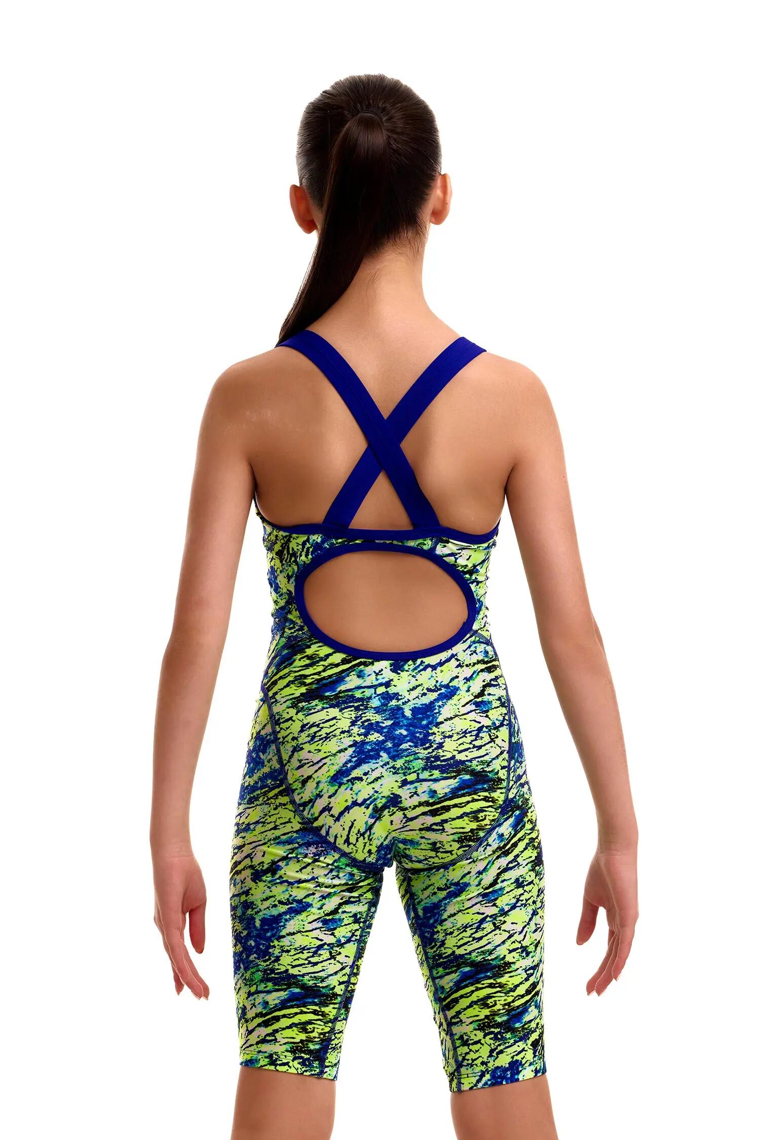 Costume intero bambina Funkita Fast Training Scaled Back 3/4