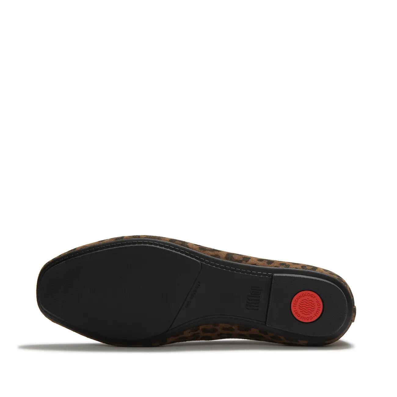 Delicato Suede Leopard Ballerinas 4/7