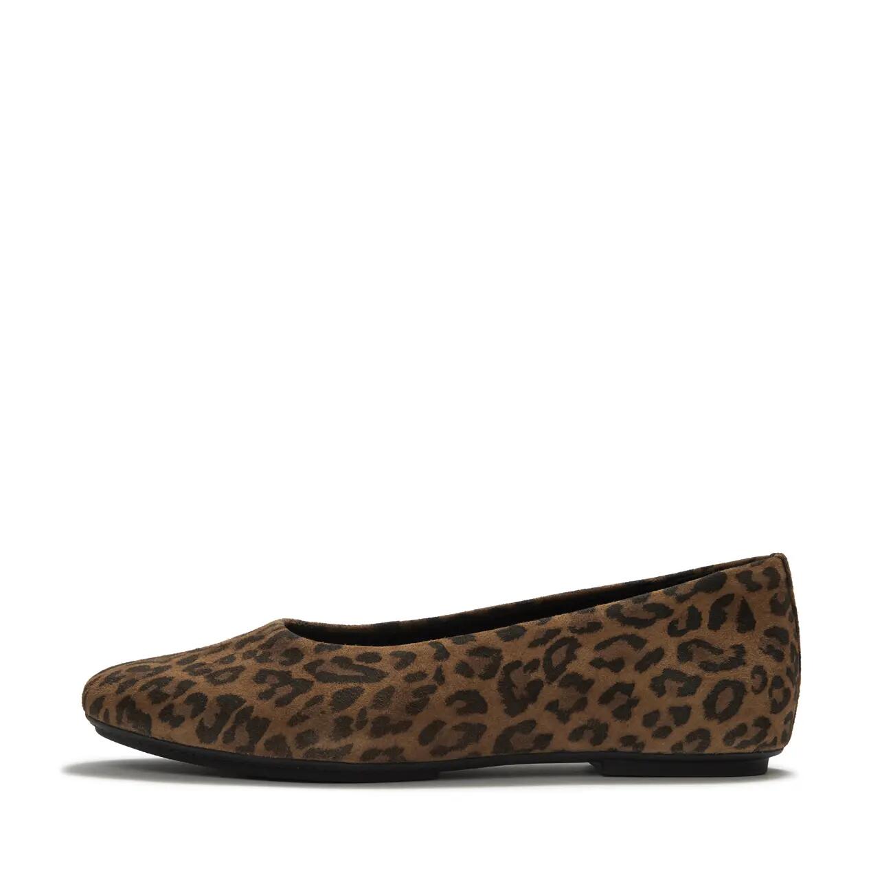 Delicato Suede Leopard Ballerinas 3/7
