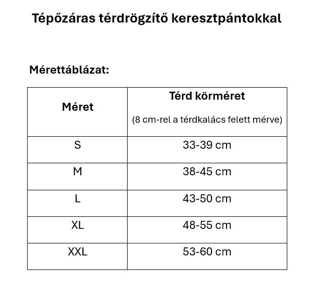 Tépőzáras térdrögzítő keresztpántokkal 4/4