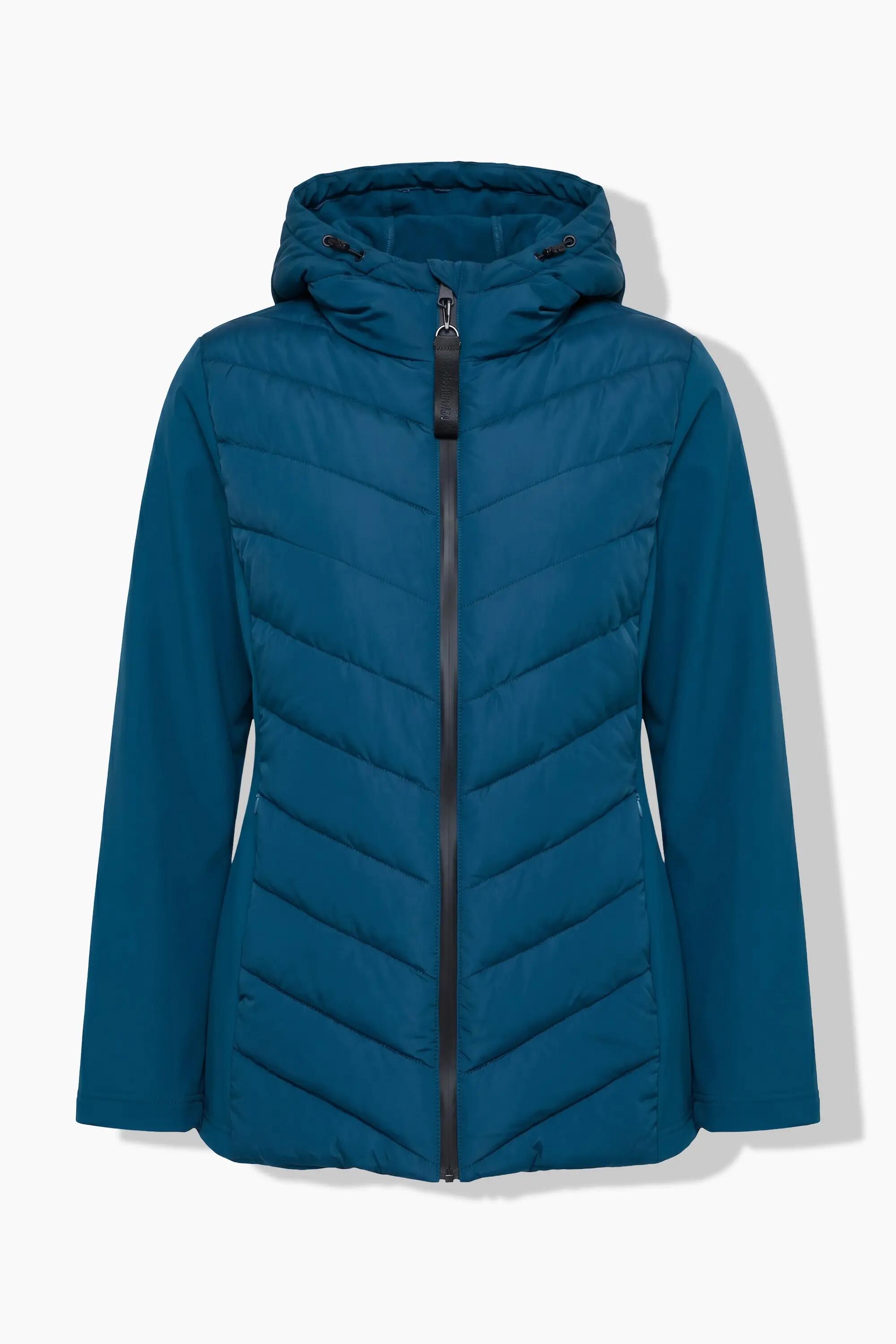 Femme Veste hybride HYPRAR mélange de matières col montant et capuche 5/6