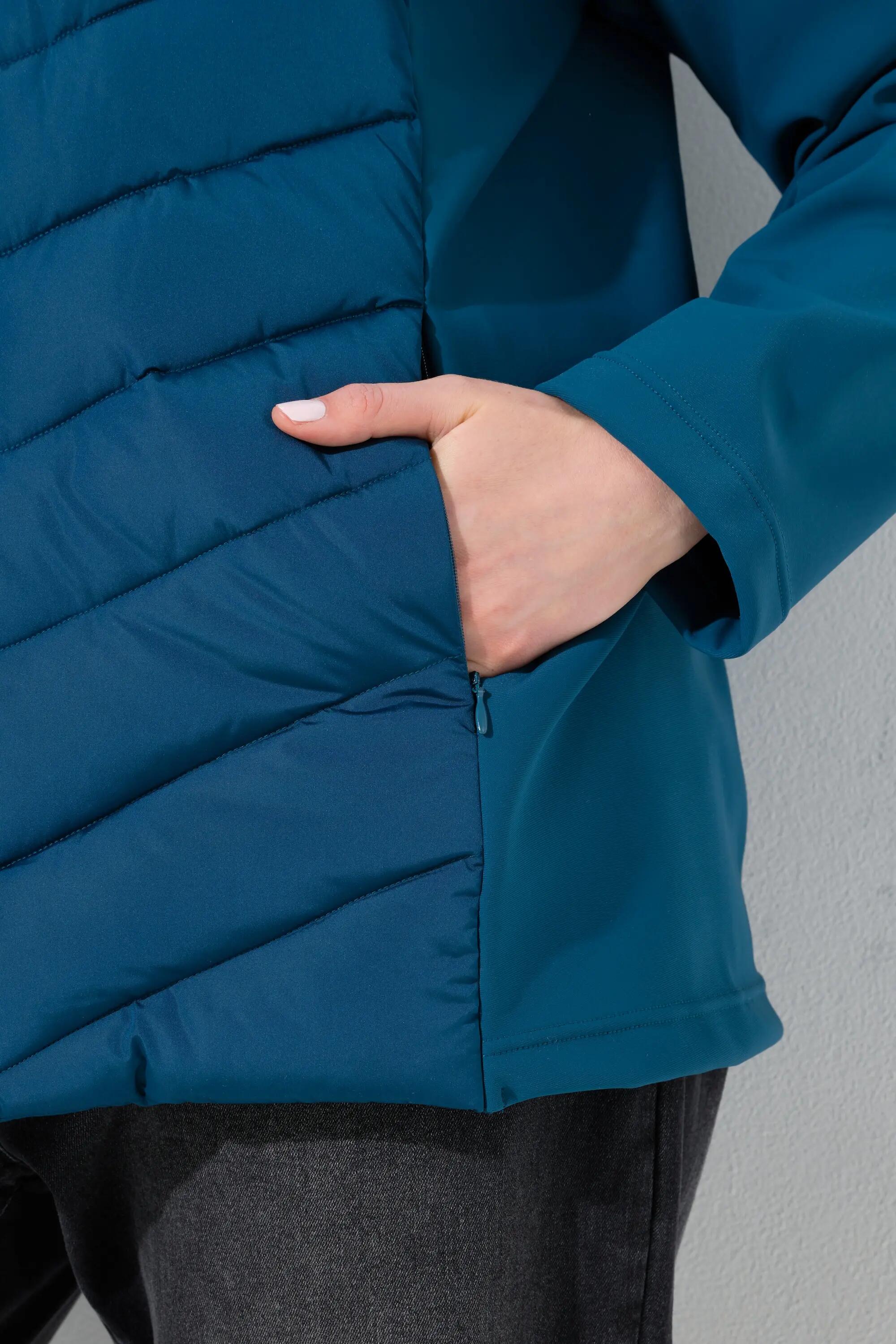 Femme Veste hybride HYPRAR mélange de matières col montant et capuche 2/6