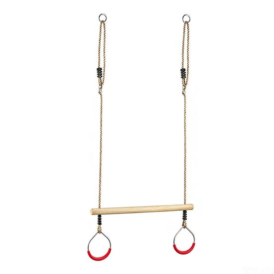 Turnring-Set mit Holztrapez, Rot