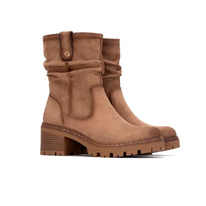 Botines Planos Mujer Refresh  Beige 4/4