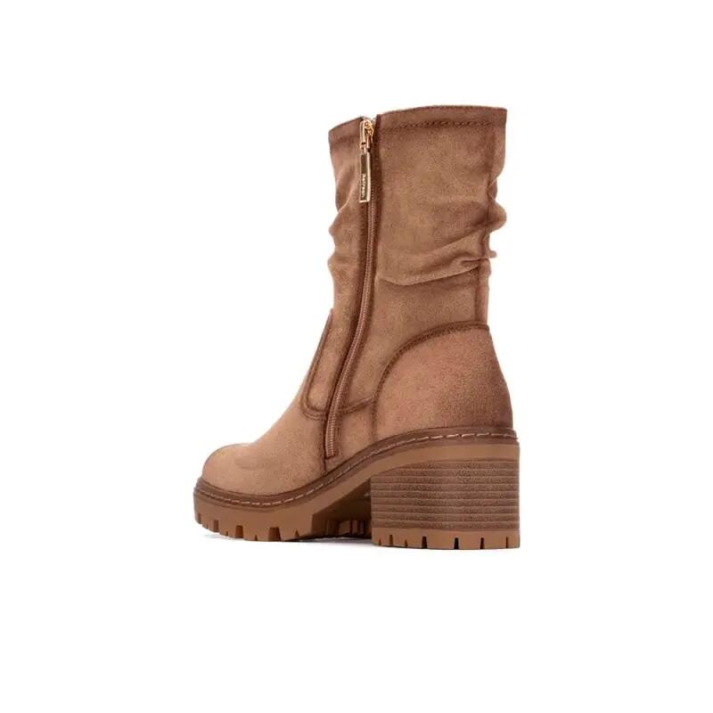 Botines Planos Mujer Refresh  Beige 3/4