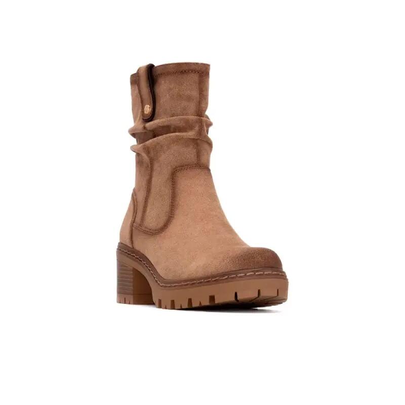 Botines Planos Mujer Refresh  Beige 2/4