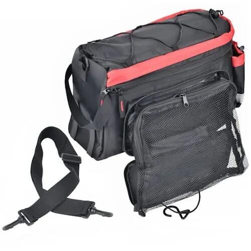 Sakwa rowerowa ProX Dakota 035 na bagażnik 15 l czarno-czerwona 2/7