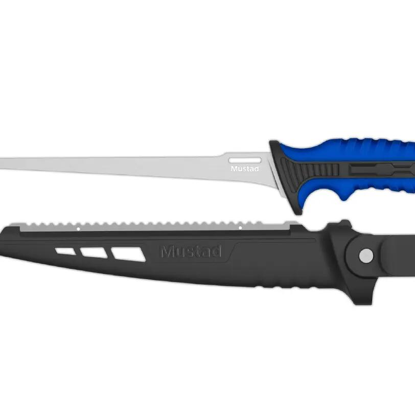 Нож с рифли Mustad ultra flex 23 cm с калъф