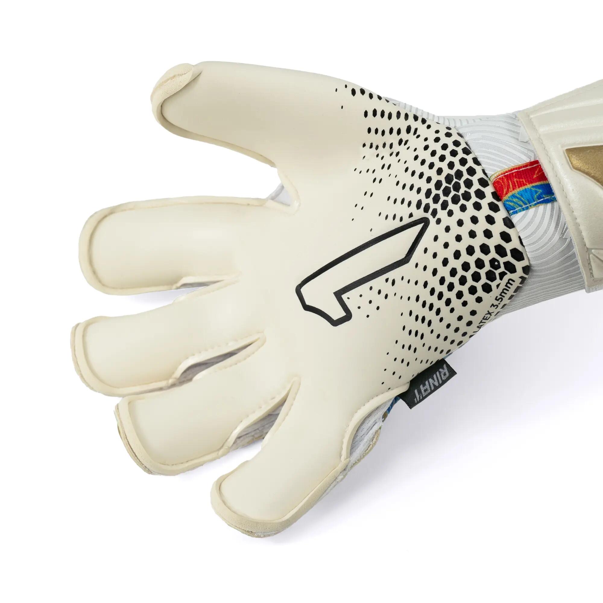 Torwarthandschuhe Fußball Rinat Erwachsene Asimetrik Pro Naturrasen 3/6