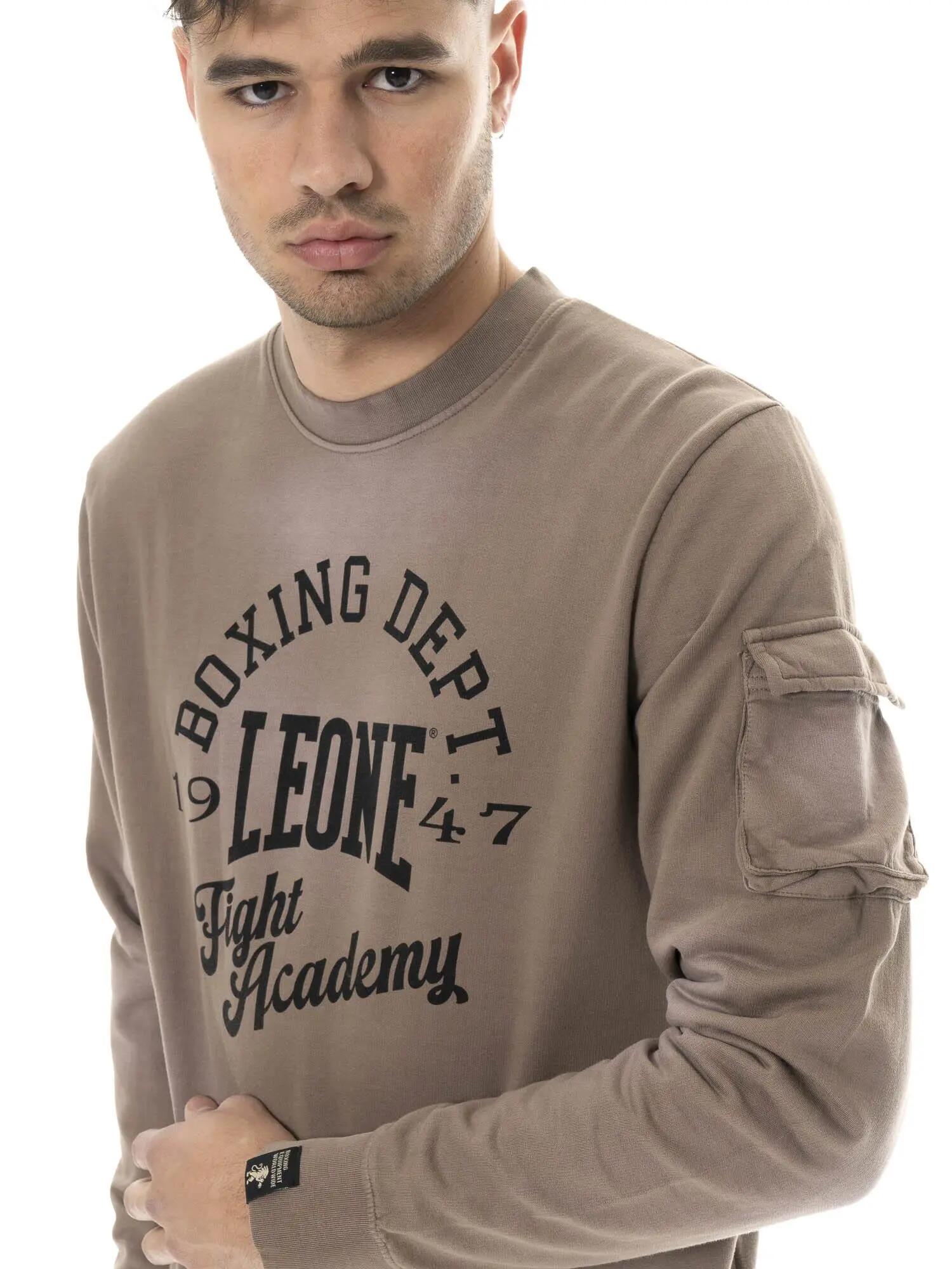 Moletom masculino de inverno com gola redonda e estampa Leone 1947 Vintage Dept. 3/6
