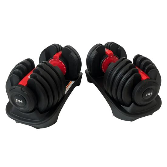 Premium verstelbare dumbbells 2 × 24 kg