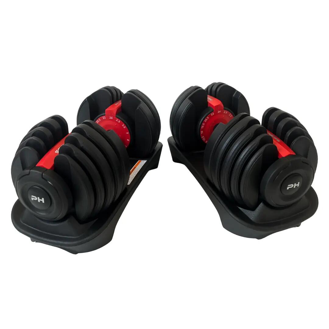 Manubri regolabili Premium set 2 × 24 kg | PH Fitness 2/9