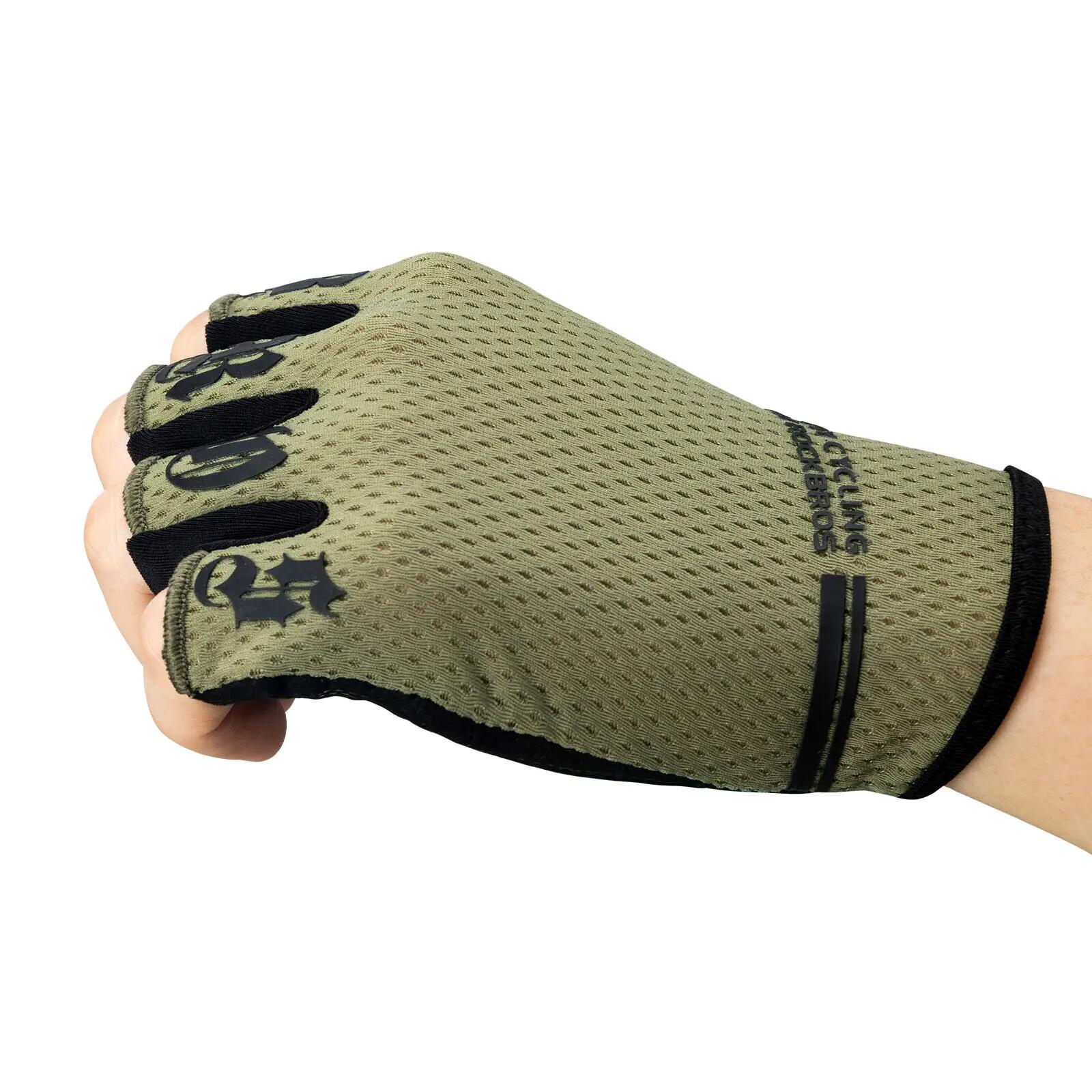 Fahrradhandschuhe Halbfinger atmungsaktiv – mit SBR-Dämpfung 2/8