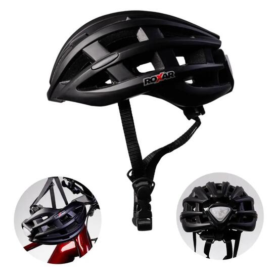 Kask rowerowy miejski / szosowy ROXAR STREET biały z wbudowaną lampką L