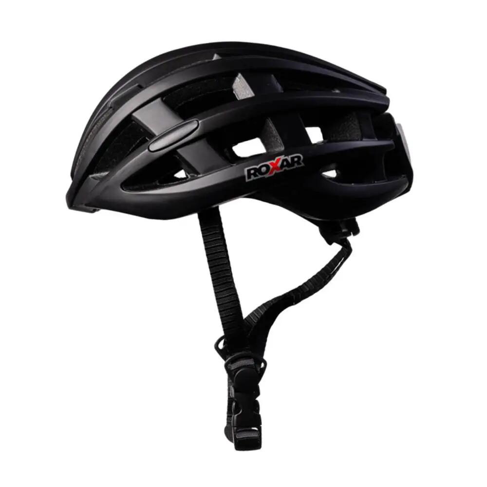Kask rowerowy miejski / szosowy ROXAR STREET czarny matowy z wbudowaną lampką M 5/9
