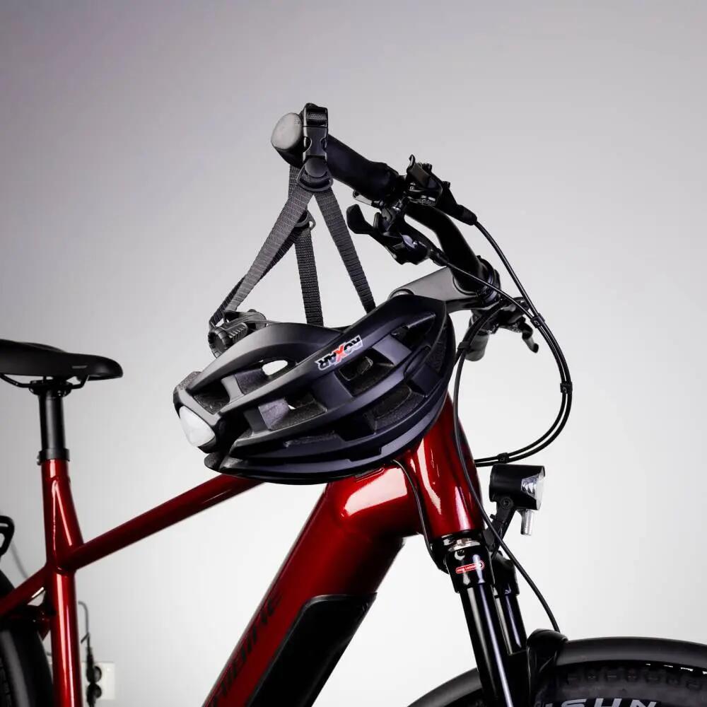 Kask rowerowy miejski / szosowy ROXAR STREET czarny matowy z wbudowaną lampką M 4/9