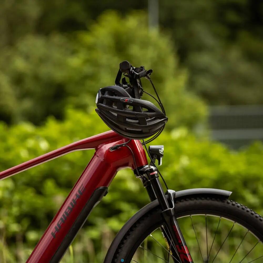 Kask rowerowy miejski / szosowy ROXAR STREET czarny matowy z wbudowaną lampką M 2/9