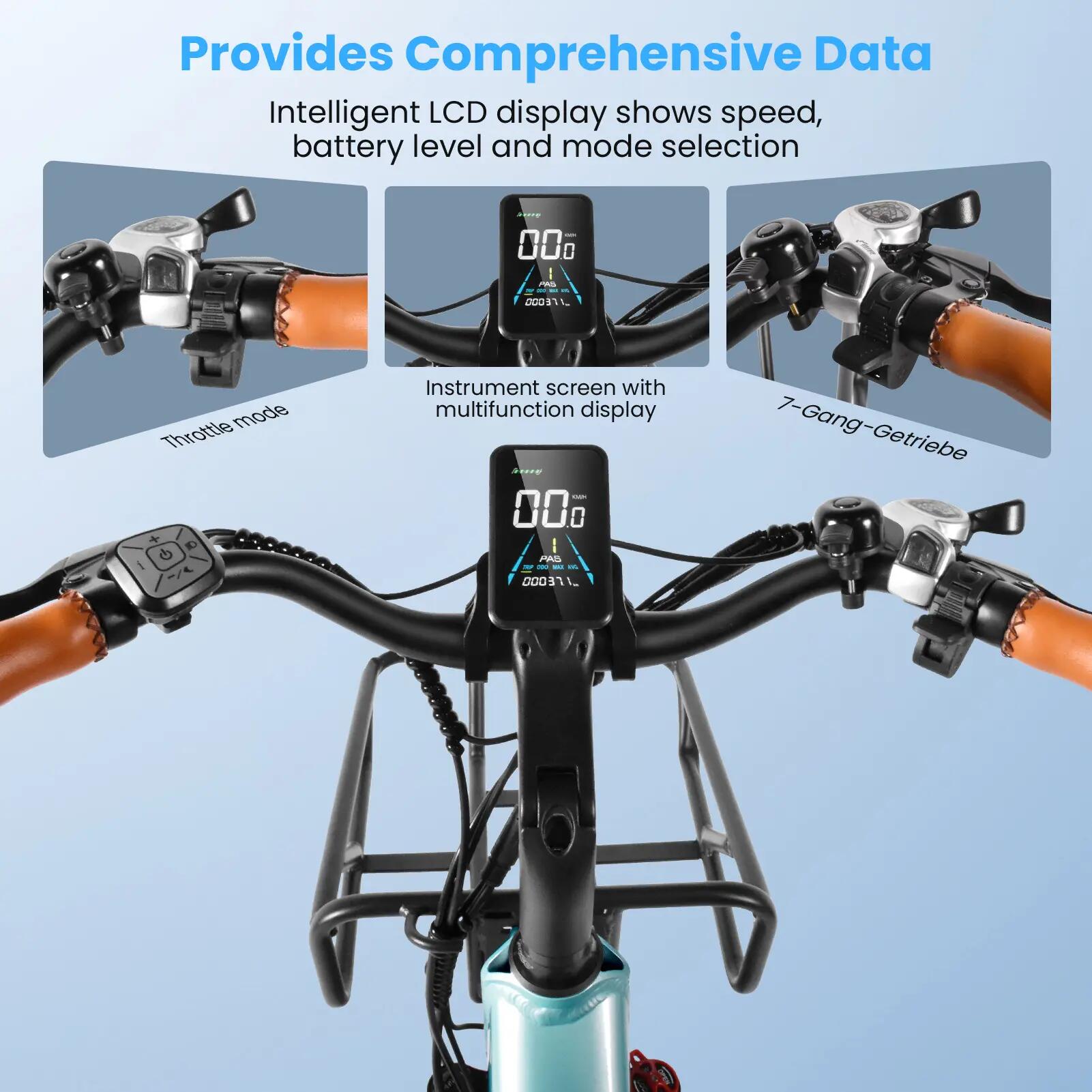 E-Bike para Adultos KAISDA K601 250W 36V 16Ah pneu 26 polegadas 6/7