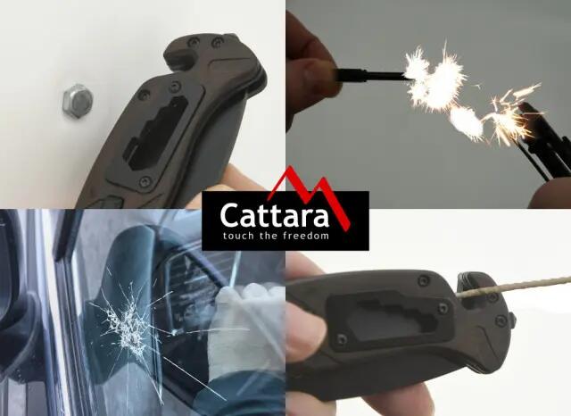Scyzoryk Cattara Black Blade z krzesiwem 6/8