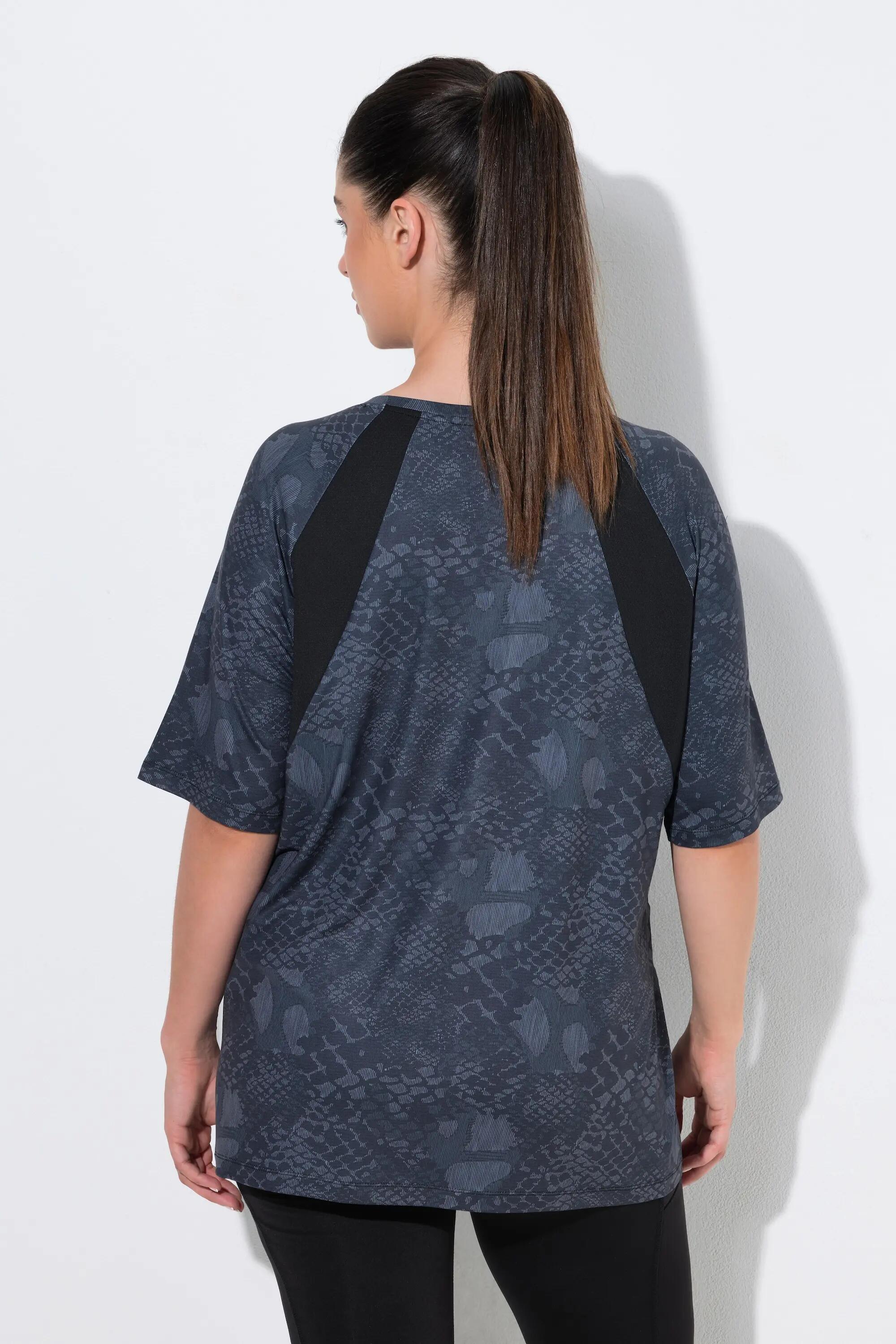 Dames Functioneel shirt slangenpatroon V-hals korte mouwen 2/6