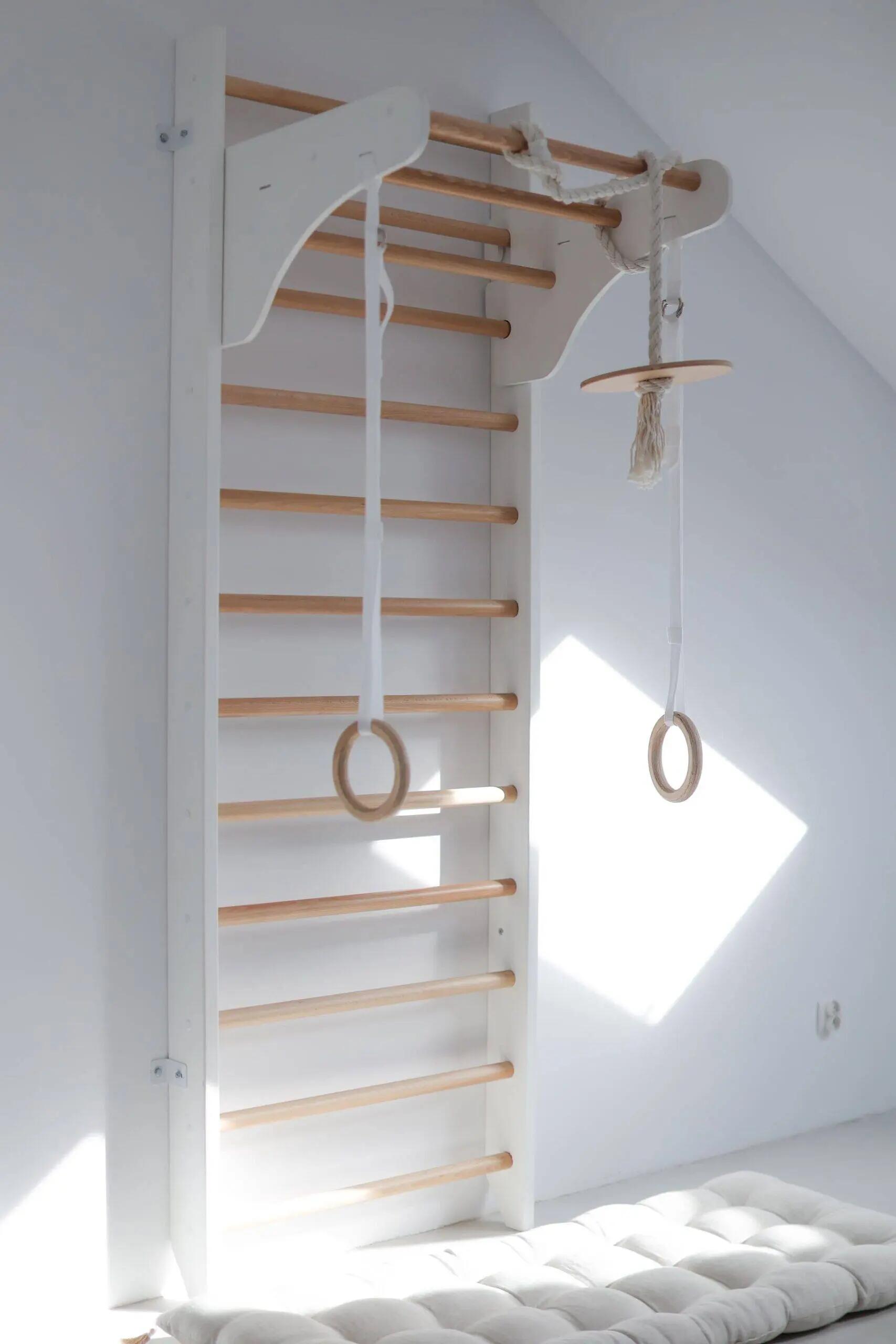 Drabinka Gimnastyczna Kinder Wood Biały-Drewno 6/7
