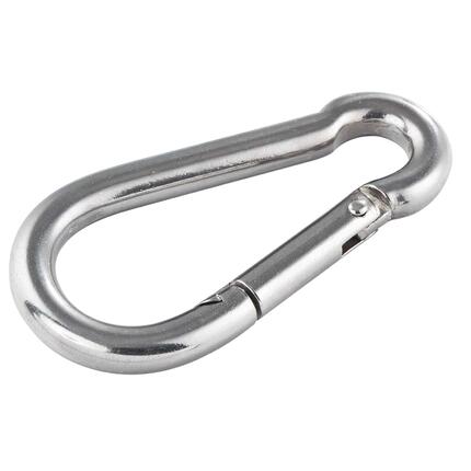 Mousqueton - voile d'ombrage - acier inoxydable - 8,1 cm - gris