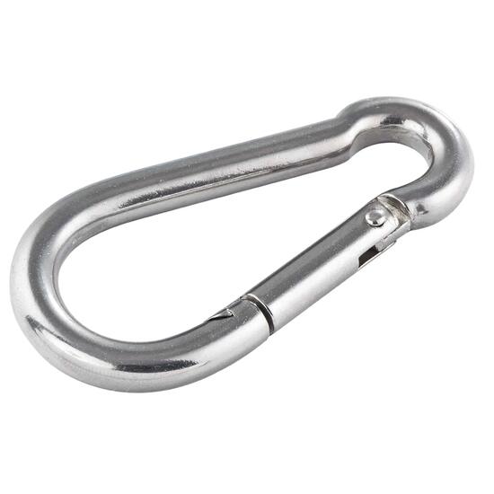 Mousqueton - voile d'ombrage - acier inoxydable - 8,1 cm - gris