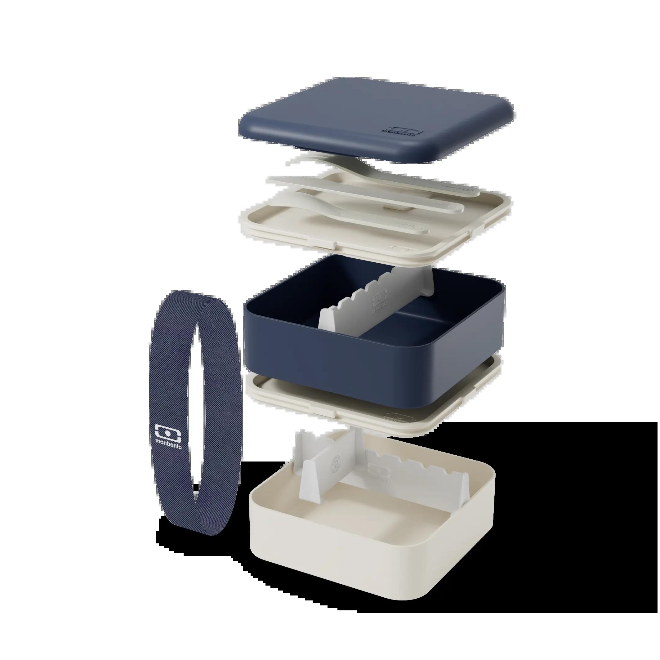 Lunch box compartimentata 1 L | Posate + divisori| Adulto |Ufficio, picnic |Flex 3/5