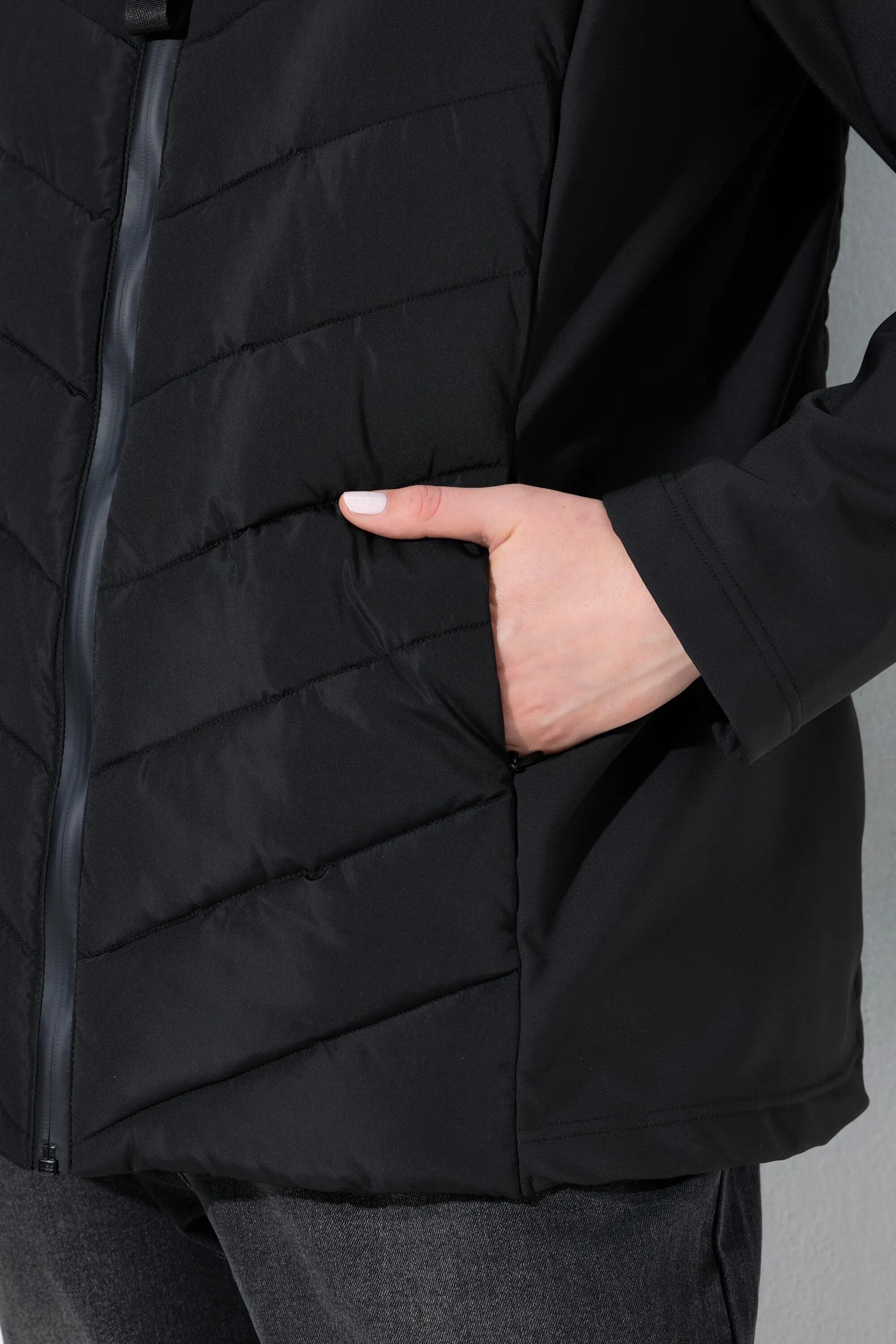 Femme Veste hybride HYPRAR mélange de matières col montant et capuche 3/5