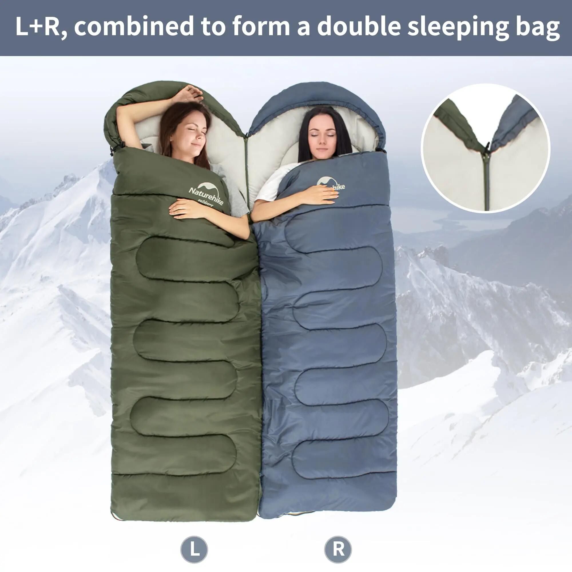 Sac de Couchage Compact 3 Saisons,Confortable Surdimensionné 220x85cm adapté 4/7