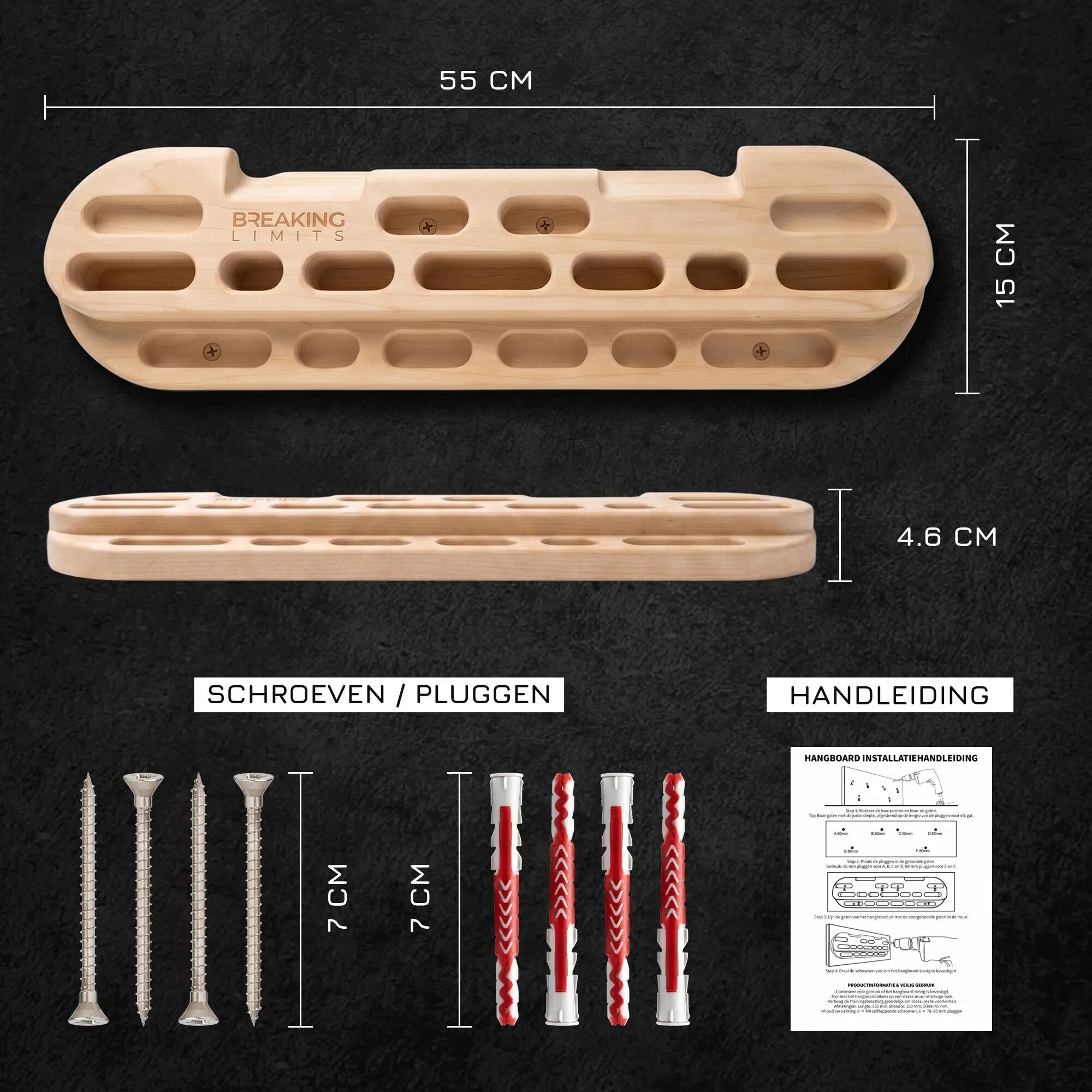 Hangboard voor Klimtraining - Boulder training - Vinger trainer 4/4