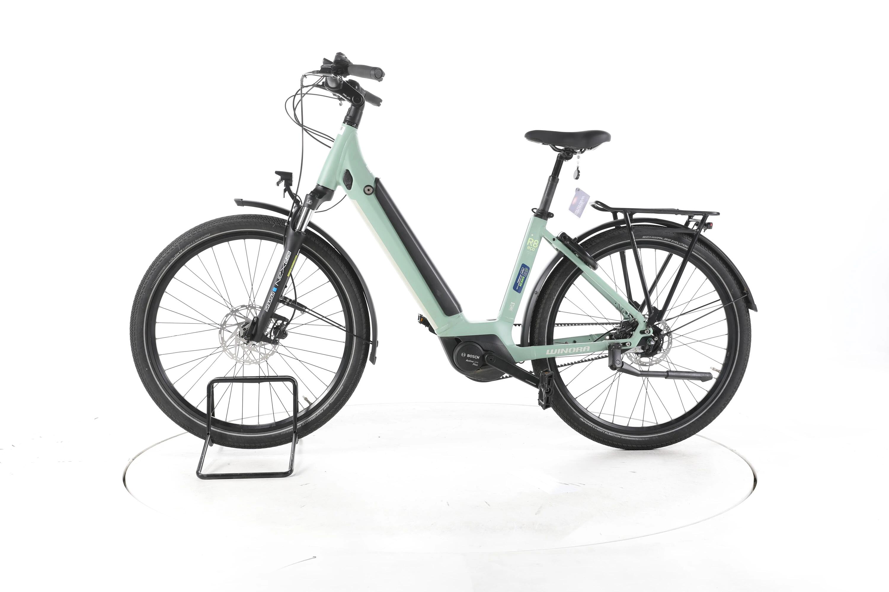 Tweedehands - Winora Sinus R8 eco City E-Bike Lage instap - Goed 6/7