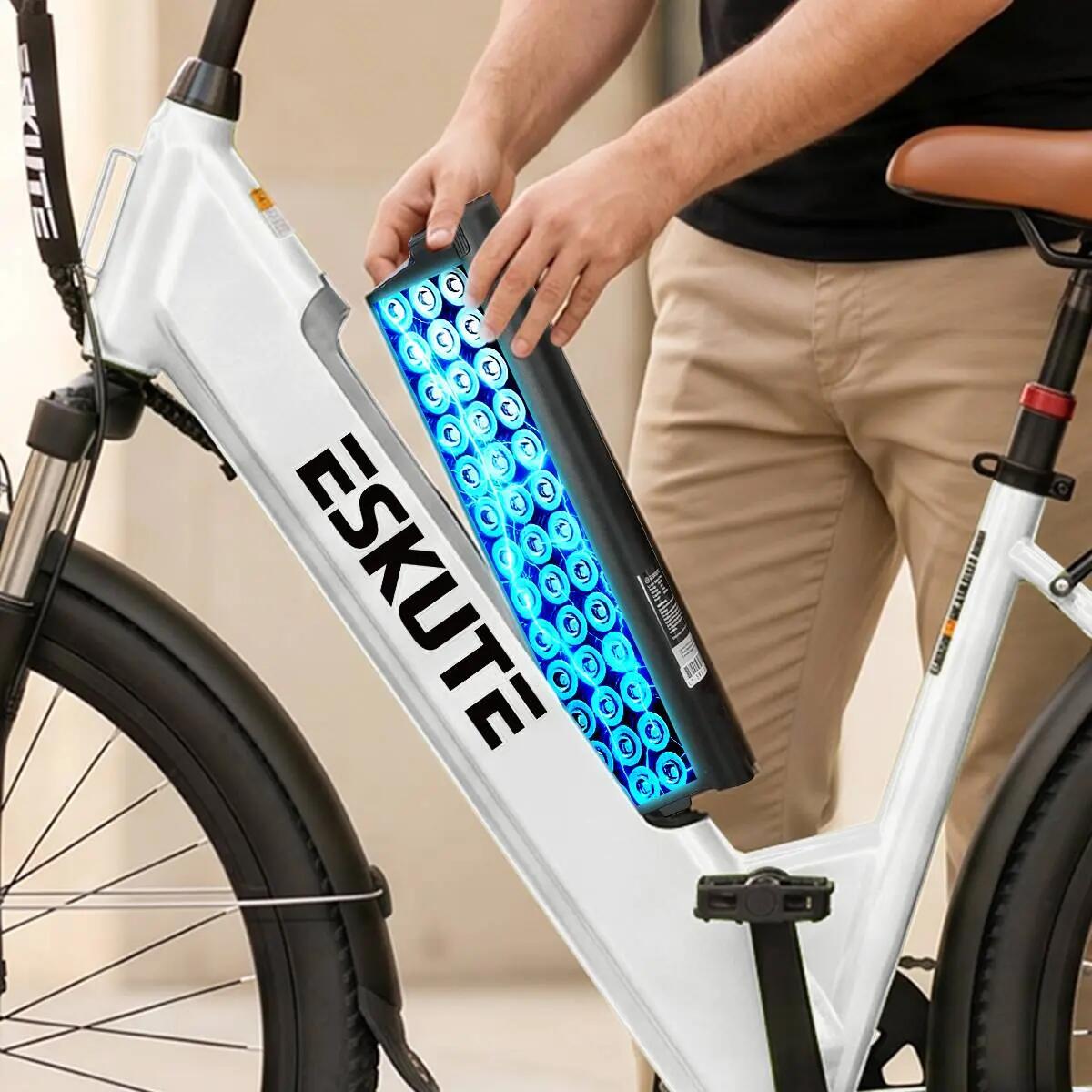 E-Bike urbana para adultos ESKUTE C100 PLUS motor 250W autonomia 100km 6/7