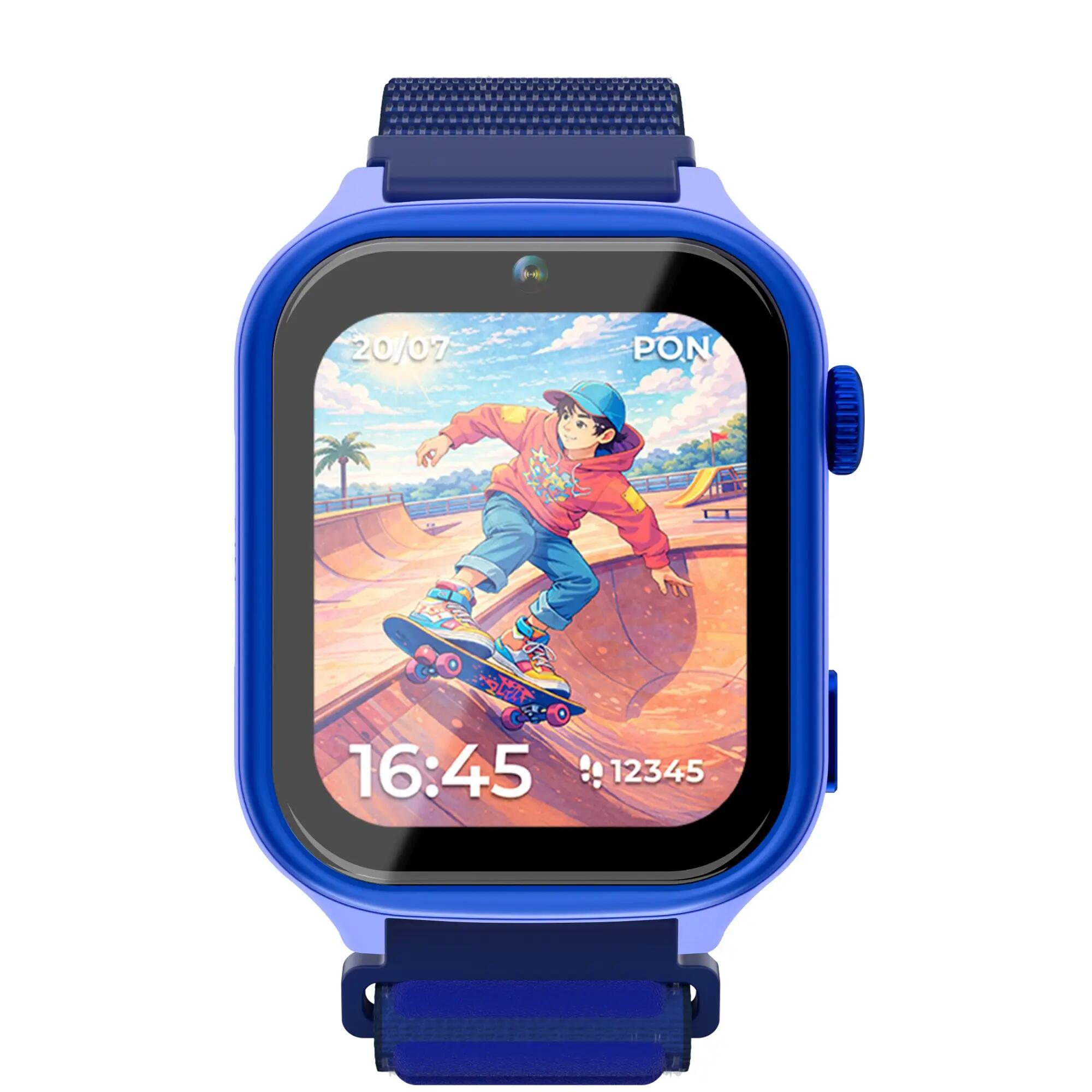 Smartwatch AI Forever Bro KW-540 GPS WiFi 4G IPS Android Jarvis Blau 12/15