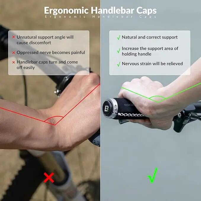 Fahrradgriffe Lock-On ergonomisch mit Hörnchen – 22,2 mm 5/6