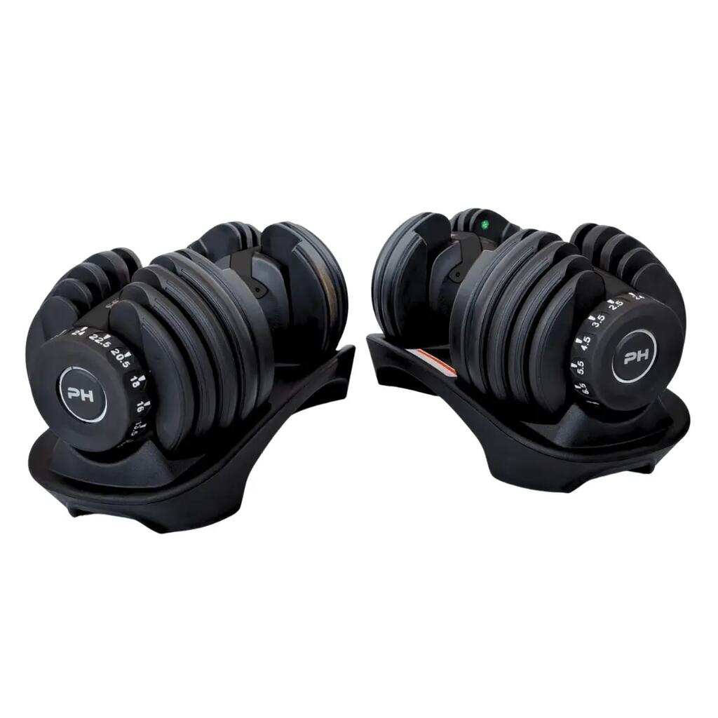 Smart adjustable dumbbells set 2 × 24 kg | PH Fitness