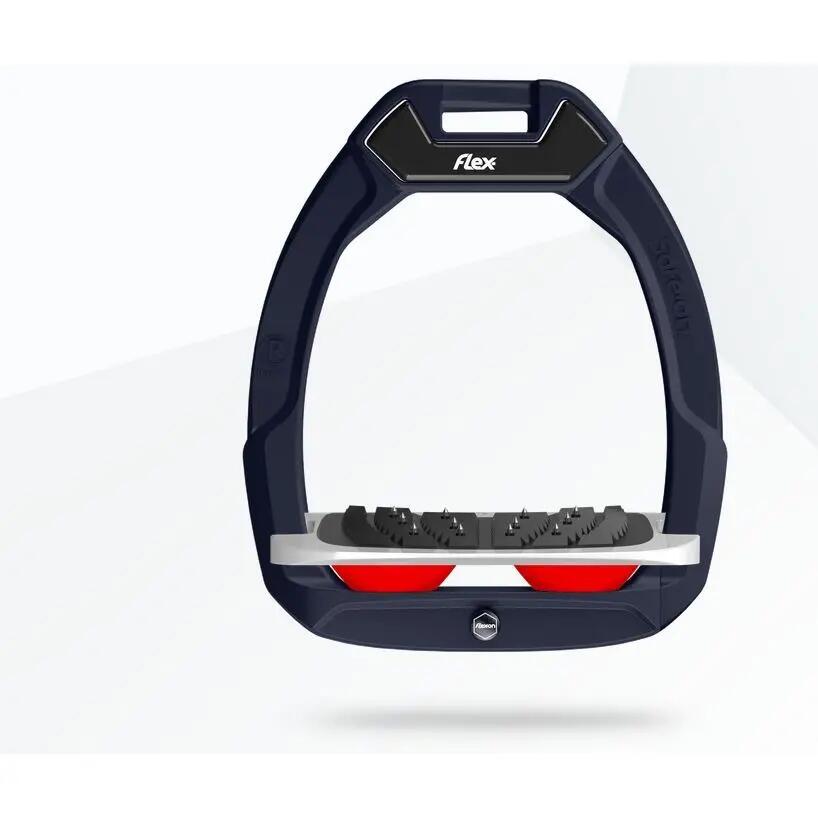 Sicherheitsreitsteigbügel Schräg Ultra Grip Braun/Grau/Rot Flex-On Safe-On 1/1