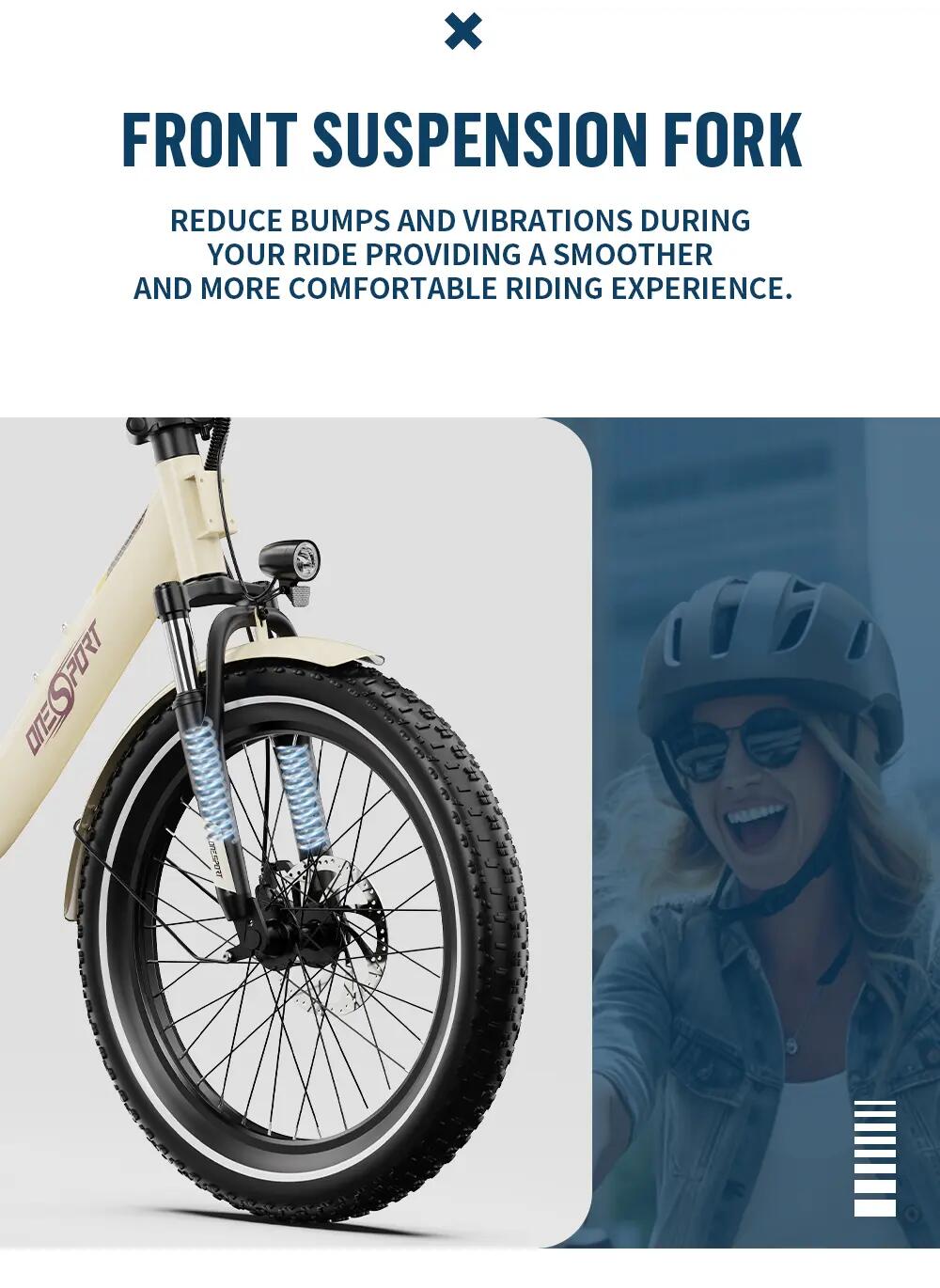 Elektrofahrrad für Erwachsene ONESPORT OT16-2, 48V 17Ah-Akku 11/15
