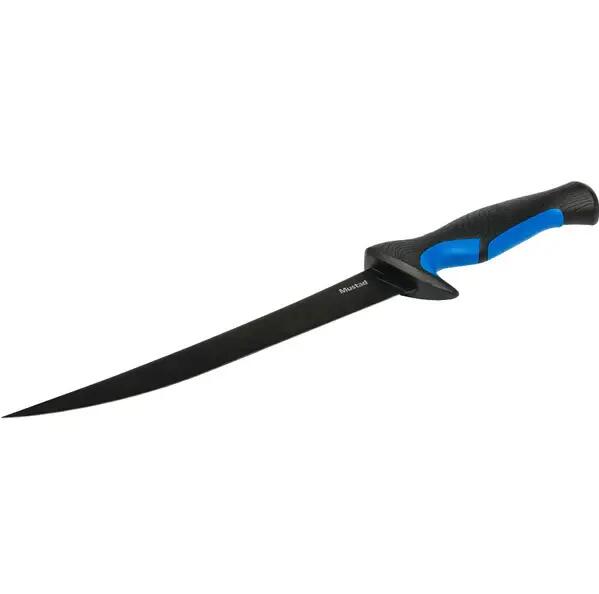 Nóż Mustad z ostrzem teflonowym 23 cm z pochewką 2/5