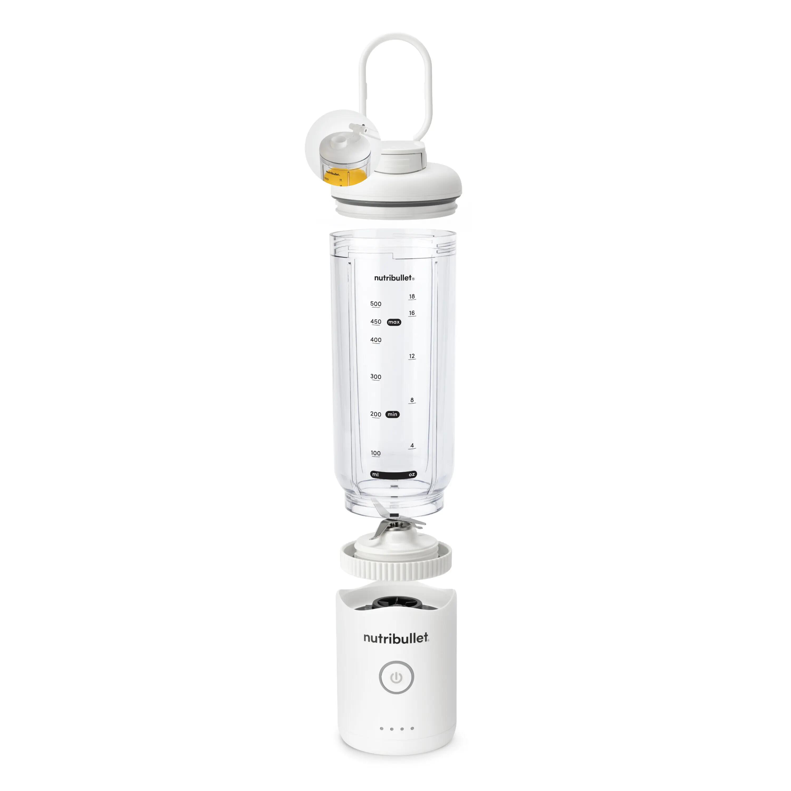 Batidora portátil unisex fitness 0,6L 7,4V Flex blanca 3/5