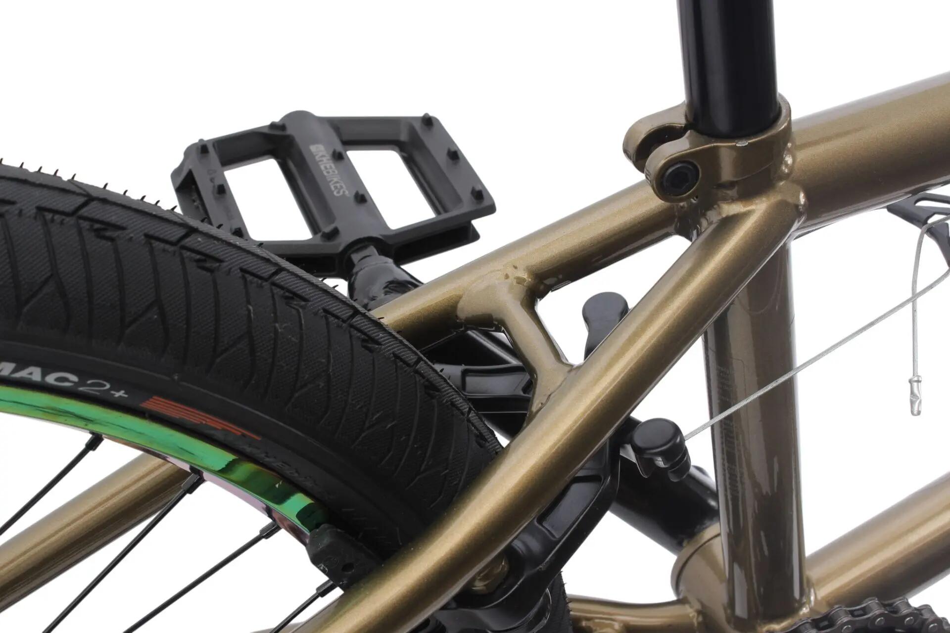 Rower BMX dla dorosłych KHE SPECTER V2 LTD Oil Slick złoty 20 cali 9,9 kg 7/15