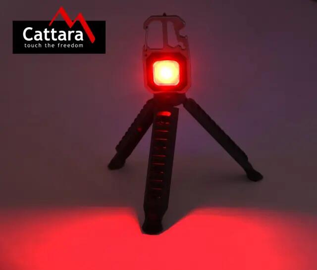 Wielofunkcyjna latarka LED 600 lm Cob z składanym statywem Cattara 8/8