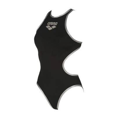 Costume da bagno Arena One Big Logo Donna Nero Argento