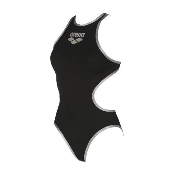 Costume da bagno Arena One Big Logo Donna Nero Argento