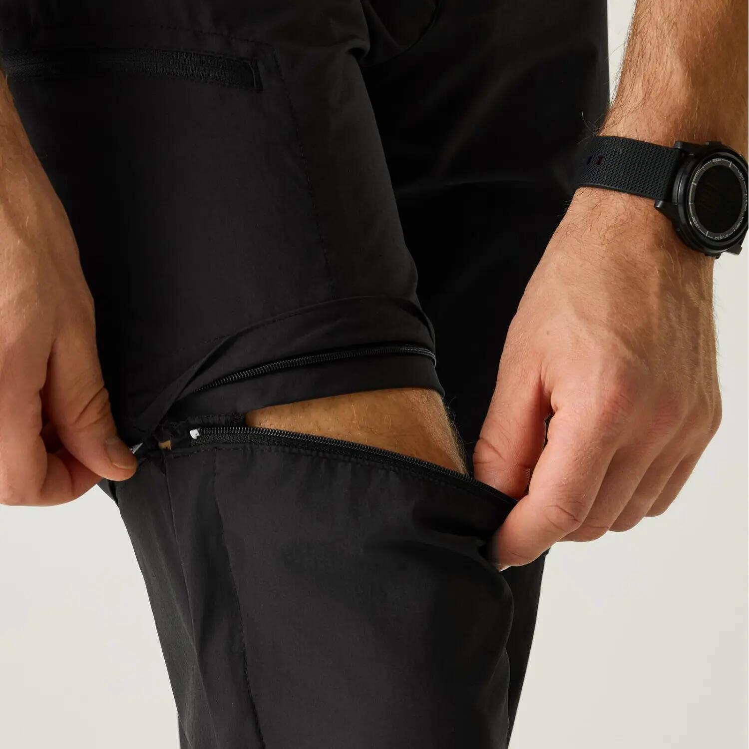 Pantalon - Randonnée - Homme - Stretch, Convertible en short - RMJ368 - Noir 4/5
