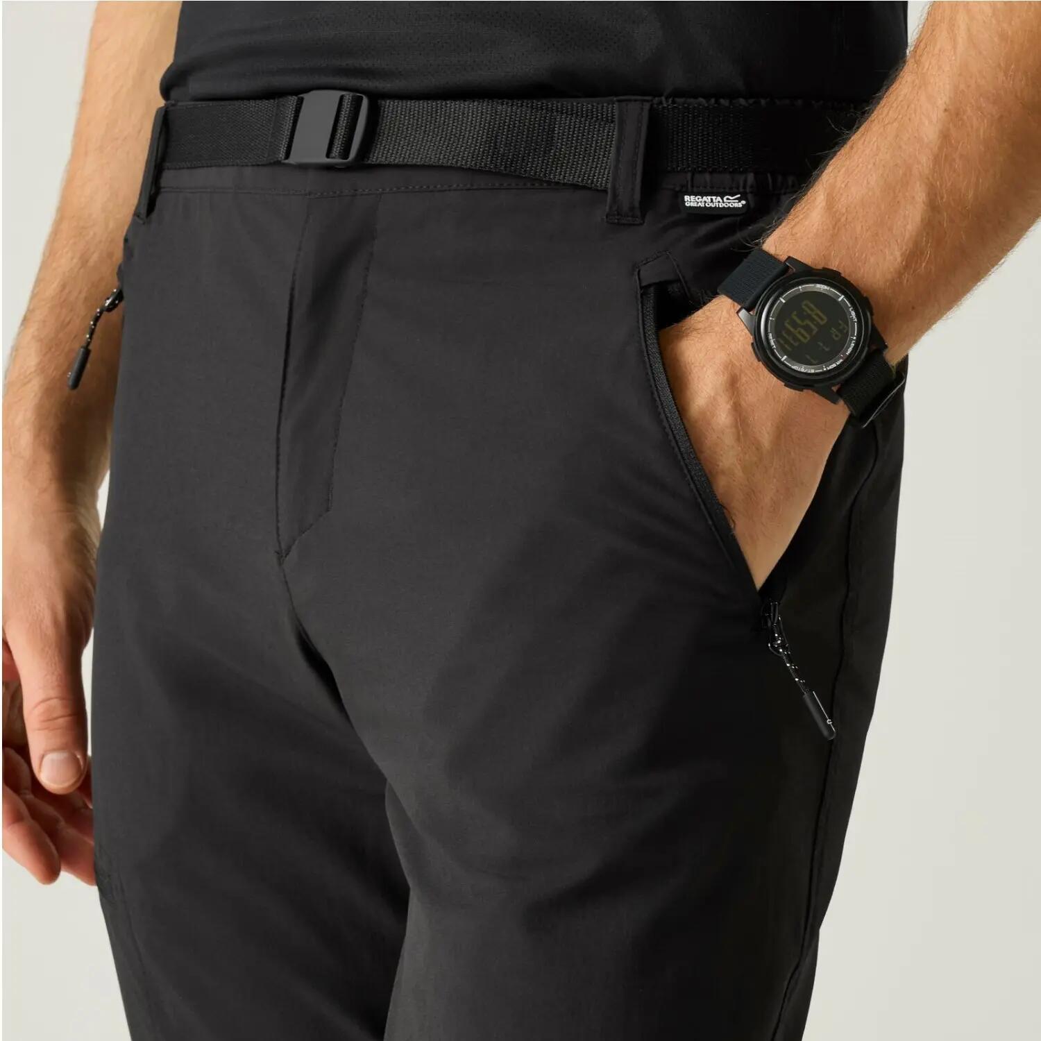 Pantalon - Randonnée - Homme - Stretch, Convertible en short - RMJ368 - Noir 3/5