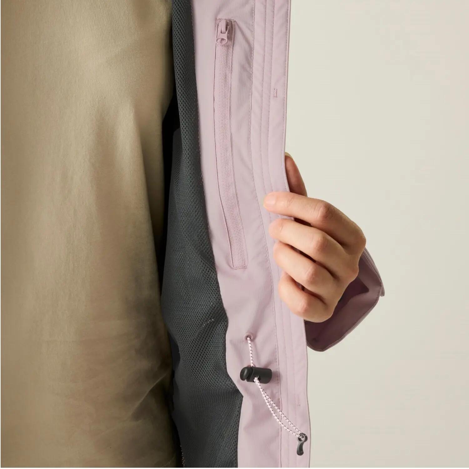 Chaqueta impermeable de senderismo con capucha y paneles Frina para mujer 5/7